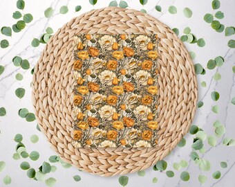 Vintage Marigold Floral | Flower Pattern | Polymer Clay Transfer Sheet | Water Soluble Transfer Paper | FL078
