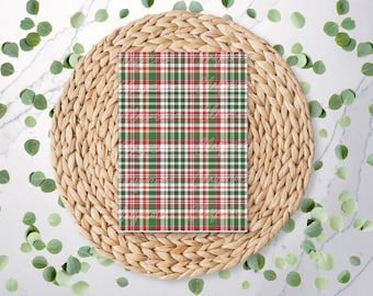 Christmas Tartan Pattern | Xmas | Plaid | Traditional | Polymer Clay Transfer Sheet | Water Soluble Transfer Paper | CH096