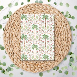 Bird of Paradise | Summer Vibes  | Holiday Pattern | Palms | Tropical | Polymer Clay Transfer Sheet | Water Soluble Transfer Paper | RA128