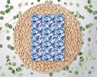 Blue Palms | Palm Tree  | Holiday Pattern | Tropical | Coconut | Exotic | Polymer Clay Transfer Sheet | Water Soluble Transfer Paper | RA029