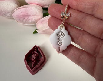 Intricate Spiral Flower Imprint Clay Cutter | Polymer Clay Earring Cutter | Spring | Ornate | Floral | DIY Jewellery Making | CTR555