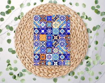 Mexican Talavera Tile Pattern 2 | Summer Vibes  | Carnival | Holiday | Polymer Clay Transfer Sheet | Water Soluble Transfer Paper | RA133