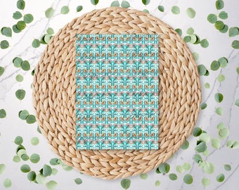 Mediterranean Floral | Flower Pattern | Polymer Clay Transfer Sheet | Water Soluble Transfer Paper | FL106