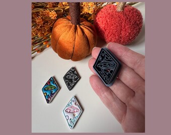 UFO Diamond Clay Cutter | Polymer Clay Earring Cutter | Halloween | Scary | Fall | Spooky Season | Alien | DIY Jewellery Making | CTR244