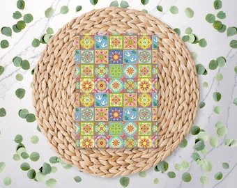 Mexican Talavera Tile Pattern 3 | Summer Vibes  | Carnival | Holiday | Polymer Clay Transfer Sheet | Water Soluble Transfer Paper | RA134