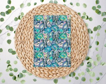 Blue/Green Chinese Floral | Flower Pattern | Asian | Polymer Clay Transfer Sheet | Water Soluble Transfer Paper | FL124