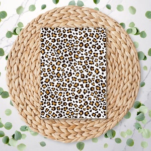 Imprimé léopard classique | Jungle | Imprimé animalier | Impression chat | Décalcomanie en pâte polymère | Papier transfert soluble dans l'eau | RA046