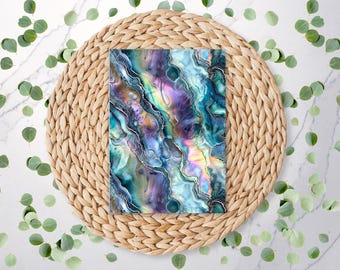 Abalone 3 | Summer Vibes  | Holiday Pattern | Shell | Beach | Polymer Clay Transfer Sheet | Water Soluble Transfer Paper | RA121