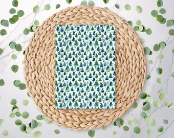 Árboles de Navidad de acuarela verde / Navidad / Patrón lindo / Acogedor / Papel de transferencia soluble en agua / Transferencias de imágenes de arcilla polimérica / CH104