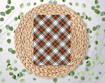 Xmas Plaid 2 | Christmas Pattern | Cute Pattern | Cosy | Water Soluble Transfer Paper | Polymer Clay Image Transfers | CH140