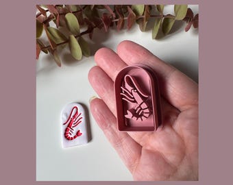 Lobster Arch Imprint Cutter | Sea Creature | Shrimp | Polymer Clay Earring | Sharp Edge Cutters | Clay Tool | DIY Jewellery Making | CTR053