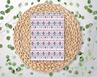 Mexican Fiesta 1 | Summer Vibes  | Carnival | Holiday | Polymer Clay Transfer Sheet | Water Soluble Transfer Paper | RA137