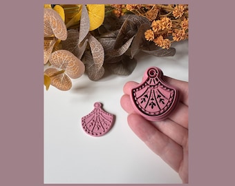 Boho Style Fan Clay Cutter | Polymer Clay Earring Cutter | Fall Season | Autumn | Folk | Intricate |  DIY Jewellery Making | CTR123