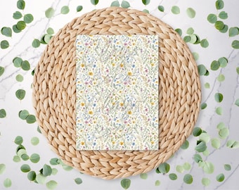 Mixed Floral Stems | Floral Pattern | Vintage | Pretty | Polymer Clay Transfer Sheet | Water Soluble Transfer Paper | FL097
