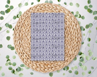 Navy & White Pattern | Porcelain | Mediterranean | Santorini Pattern | Polymer Clay Transfer Sheet | Water Soluble Transfer Paper | RA049