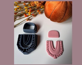Juego de arcos de burbujas bohemios / Cortadores de pendientes de arcilla polimérica / Verano / Festival / Hippie / Étnico / Herramienta de arcilla / Fabricación de joyas DIY / CTR238