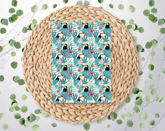 Tropical Toucans | Jungle | Bird | Palm Leaf | Holiday | Summer | Polymer Clay Transfer Sheet | Water Soluble Transfer Paper | RA044