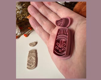 Boho Heart Floral Clay Cutter Set | Summer Vibe | Folk | Polymer Clay Earring | Ethnic | Tribal | Clay Tool | DIY Jewellery Making | CTR203