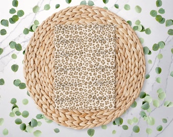 Beige Leopard Print | Jungle | Animal Print | Cat Print | Polymer Clay Transfer Sheet | Water Soluble Transfer Paper | RA050