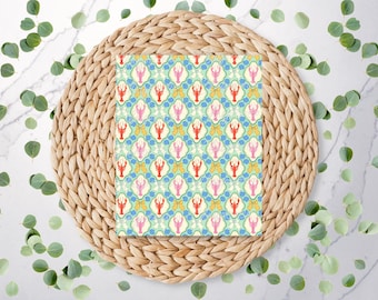 Lobster Lovers | Shellfish  | Holiday Pattern | Crab | Sea | Fish | Polymer Clay Transfer Sheet | Water Soluble Transfer Paper | RA107