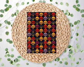 Colourful Skulls | Halloween | Spooky Season | Scary | Floral | Polymer Clay Transfer Sheet | Water Soluble Transfer Paper | HA125