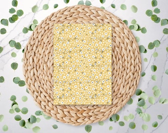 Yellow Daisies | Easter Pattern | Cute | Floral Print | Easter | Cosy | Polymer Clay Transfer Sheet | Water Soluble Transfer Paper | EA008