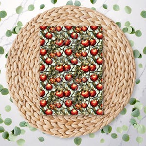 Stained Glass Apples | Fruit Pattern | Forest | Summer | Polymer Clay Transfer Sheet | Water Soluble Transfer Paper | RA087