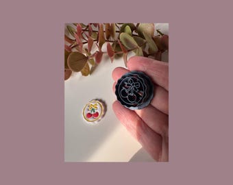 Cortador de cerezas con borde festoneado / Estilo veraniego / Bonito / Aretes de arcilla polimérica / Herramienta para arcilla / Fabricación de joyas DIY / CTR004