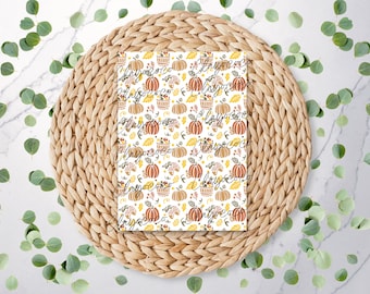Autumn Harvest | Pumpkin Pattern | Fall | Autumn | Acorns | Halloween | Water Soluble Transfer Paper | Polymer Clay Image Transfer | HA052