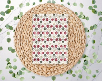 Copos de nieve navideños / Estampado navideño / Estampado bonito / Acogedor / Papel de transferencia soluble en agua / Transferencias de imágenes de arcilla polimérica / CH169