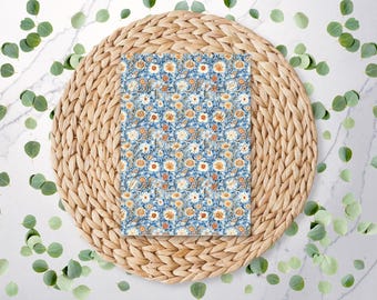 Spring Floral 2 | Flower Pattern | Daisy Pattern | Floral | Blue | Water Soluble Transfer Paper | Polymer Clay Image Transfers | FL154