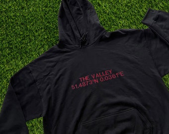 The Valley Hoodie - Charlton Athletic - Football - Charlton - Football Gift - Football Hoodie - Stadium Gifts - Stadium Coordinates