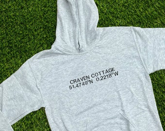 Craven Cottage Hoodie - Fulham FC - Football - Football Gift - Fulham - Football Hoodie - Stadium Gifts - Stadium Coordinates