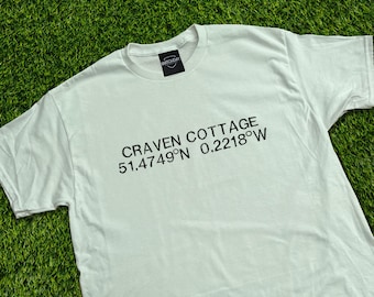 Craven Cottage T-Shirt- Fulham FC - Football - Football Gift - Craven Cottage - Football T-Shirt - Stadium Gifts - Stadium Coordinates