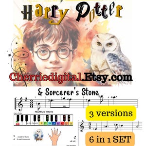 Harry Potters&#39; Easy Sheet Music, Hedwig&#39;s Theme, Easy Piano Notes, Self-study Video Teachers Students Gift School of Magic