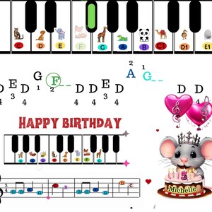 Preschool Easy Piano Songs Beginners Piano Lessons, Sheet Music, Large