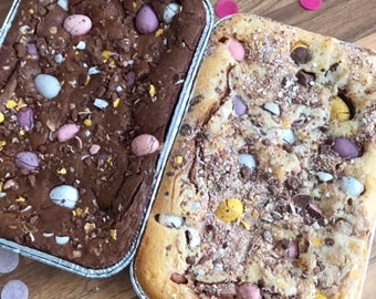 Homemade Bakes Brownies Blondies Fudgy Chocolate Gift Edible Luxury Treats Easter Birthday Cake Personalised Hamper Cookie Traybake Easter