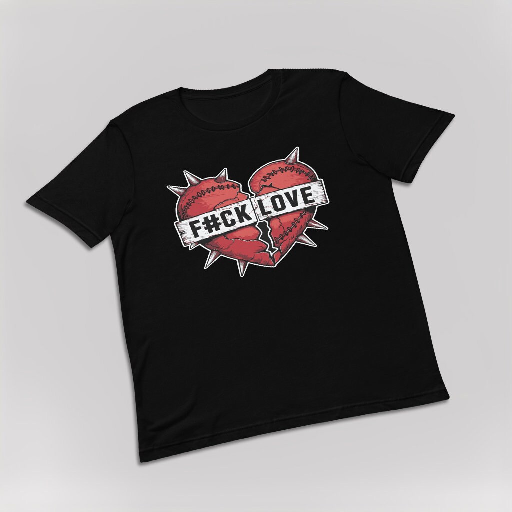 épine label Heart and Broken heart tee black |