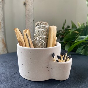 Ceramic palo santo incense gift set smudge bowl burner image 4