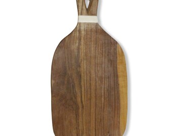 Tábua de corte/tábua de corte de madeira de oliveira 14 X 7 | Charcutaria de queijo artesanal africana, tábua de pão | Tábua de buffet, carne e queijo | Rústico, presente de casamento