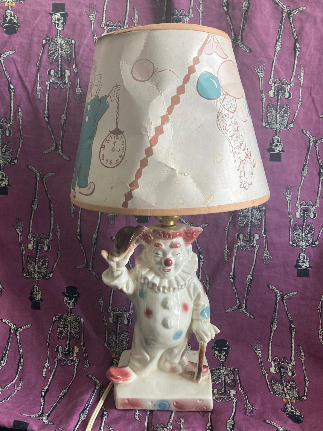 Clown Lamp 1960s VINTAGE Lane & Co Antique Lamp Tested Etsy