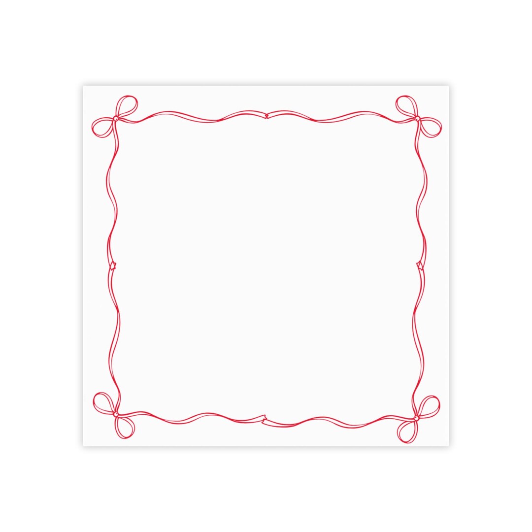 Pink Ribbon Post Pink Ribbon Frame Post-it Note Pads | Decorative Square Sticky Notes - Etsy