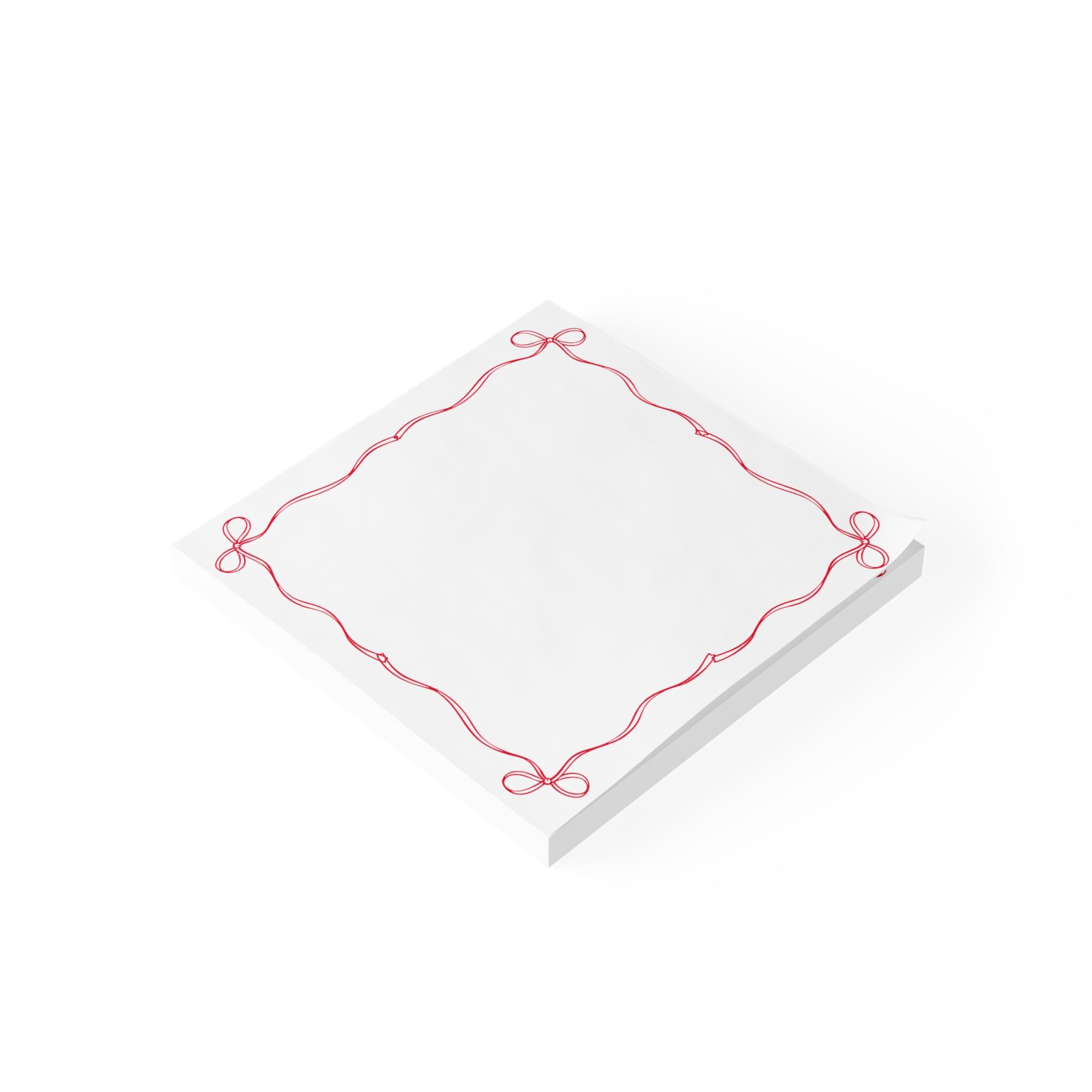 Pink Ribbon Post Pink Ribbon Frame Post-it Note Pads | Decorative Square Sticky Notes - Etsy