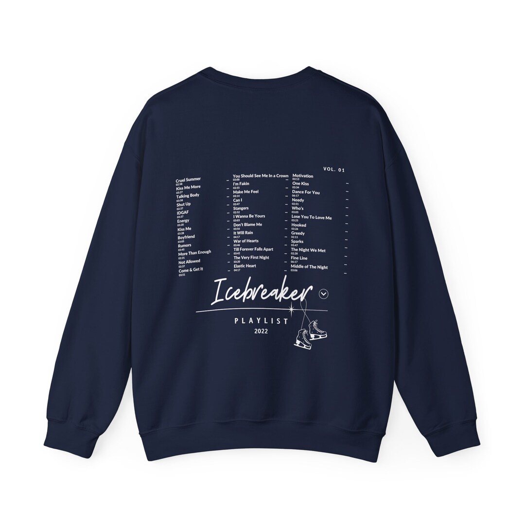 Icebreaker Book Crewneck, Playlist Sweatshirt, Icebreaker Sweater, Book
