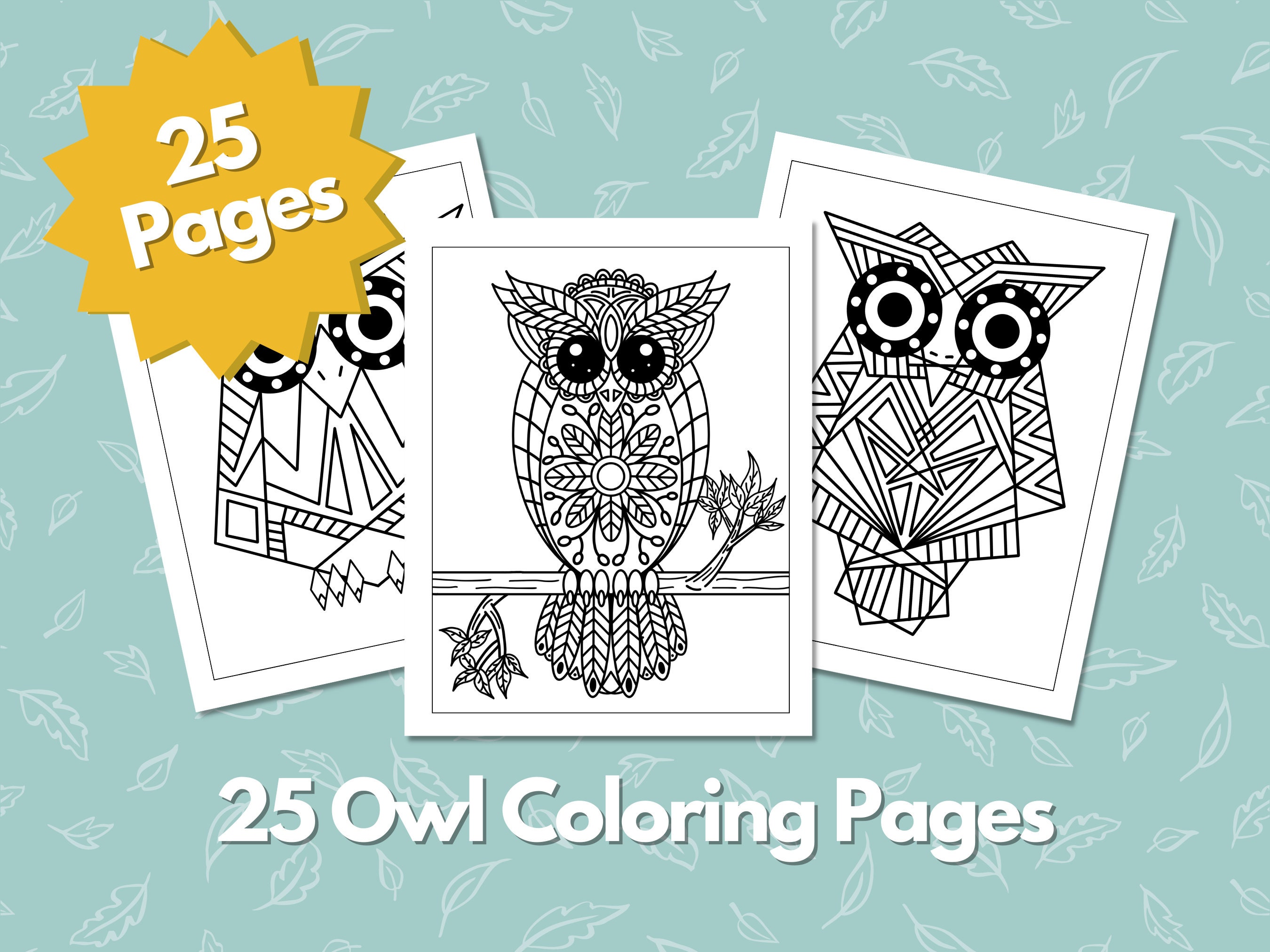 Owl Patterns Coloring Pages