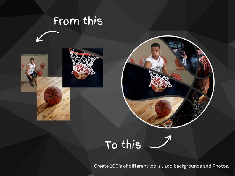 Basketball Editable Frame Basketball Template Canva Frames, Editable in Canva, Fill Your Own ...