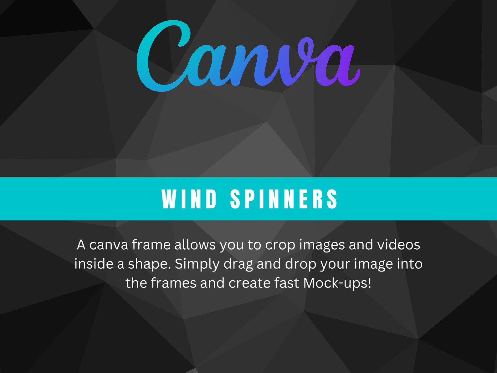 Spinner Sign Frame Wind Spinner Canva Frame, Bundle, Set of 8 Different Wind Spinner ...