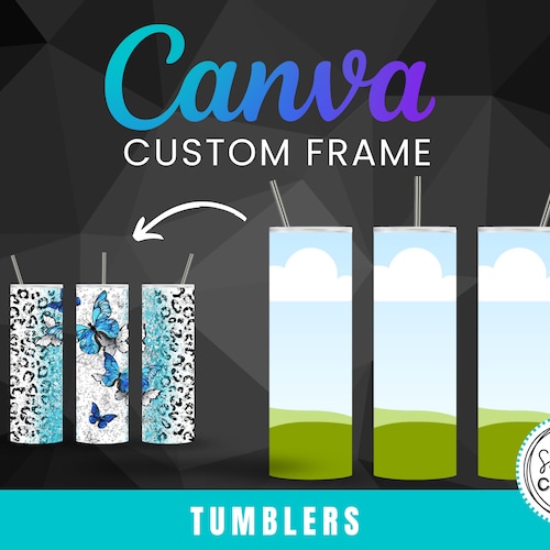 Canva Tumbler Mockup Drag and Drop Sublimation Tumbler Mock Etsy