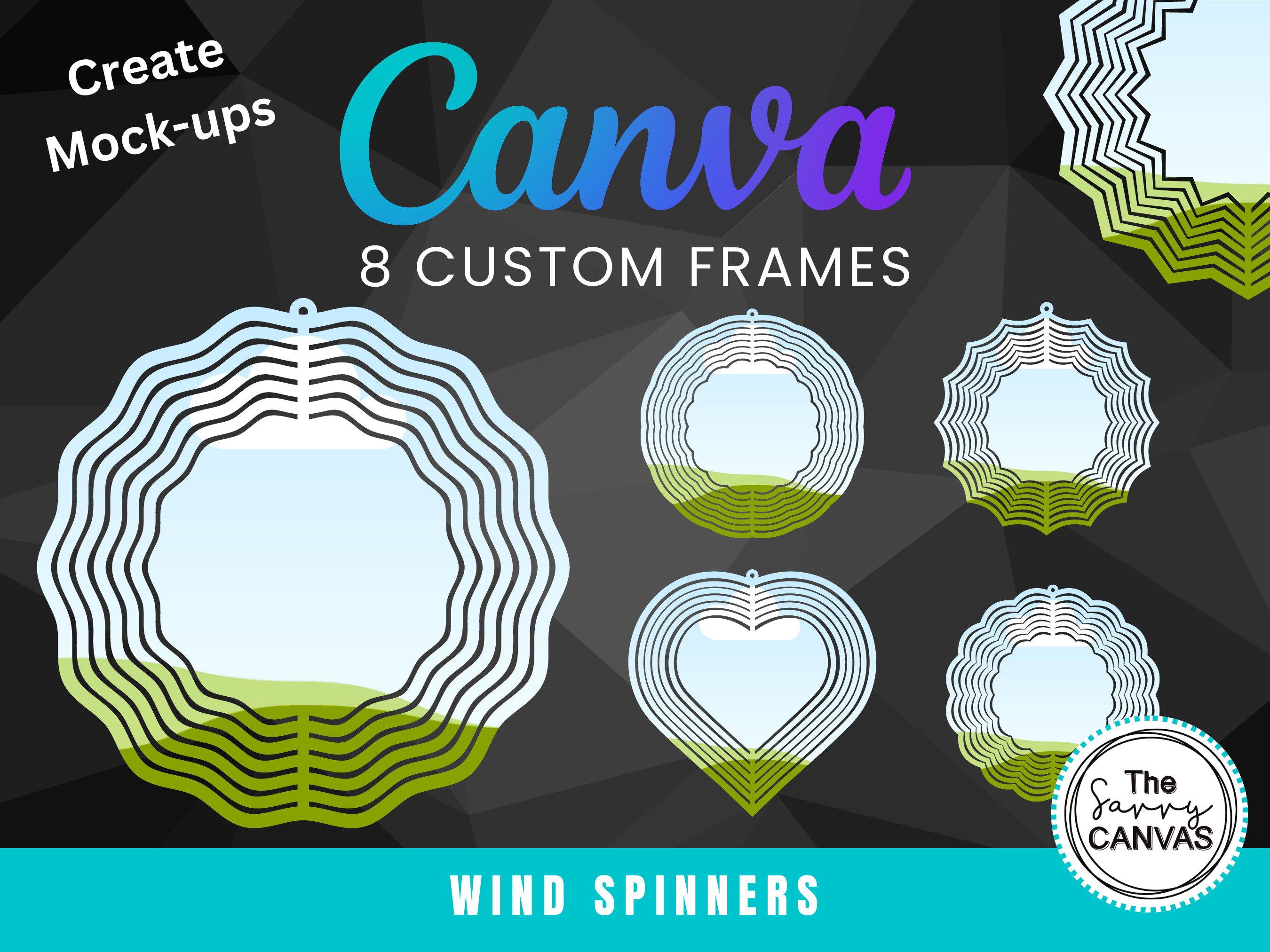 Widybord 10 Stks 8 Inch Sublimatie Wind Spinner Blanks 3D