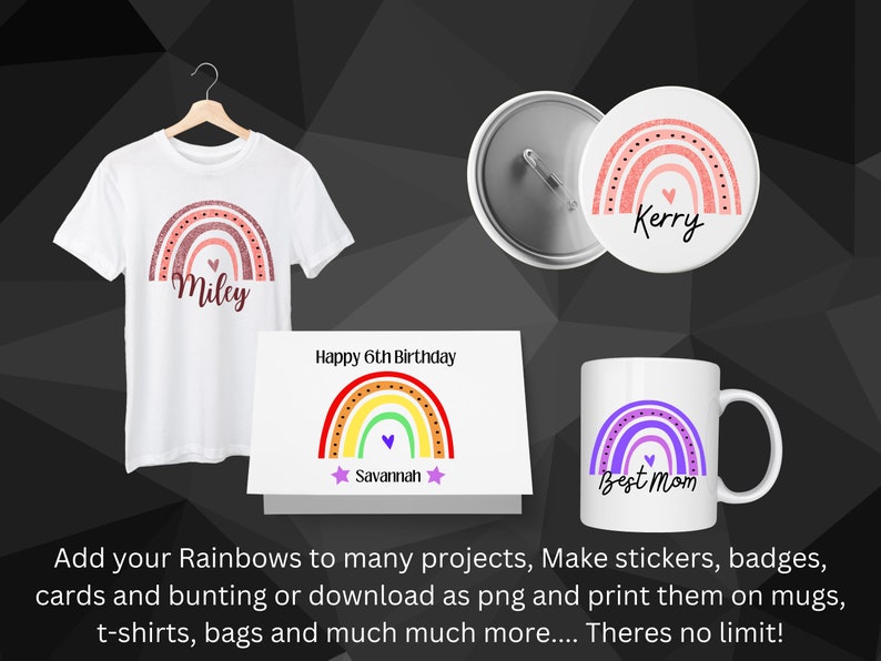 10 Custom Canva Frames, Rainbow Templates, Rainbow Designs, Mockup Frames, Editable Canva Templates, Mock up Templates, Print Templates image 8